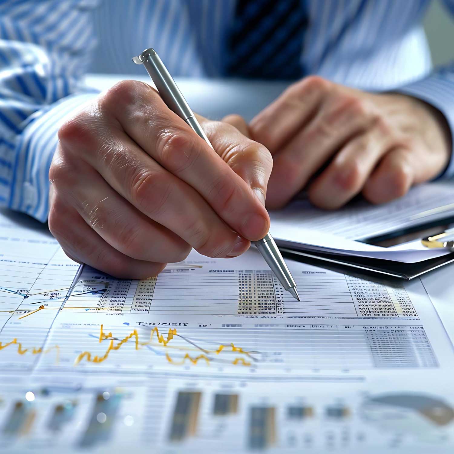 Equipo empresarial revisando información durante una sesión estratégica